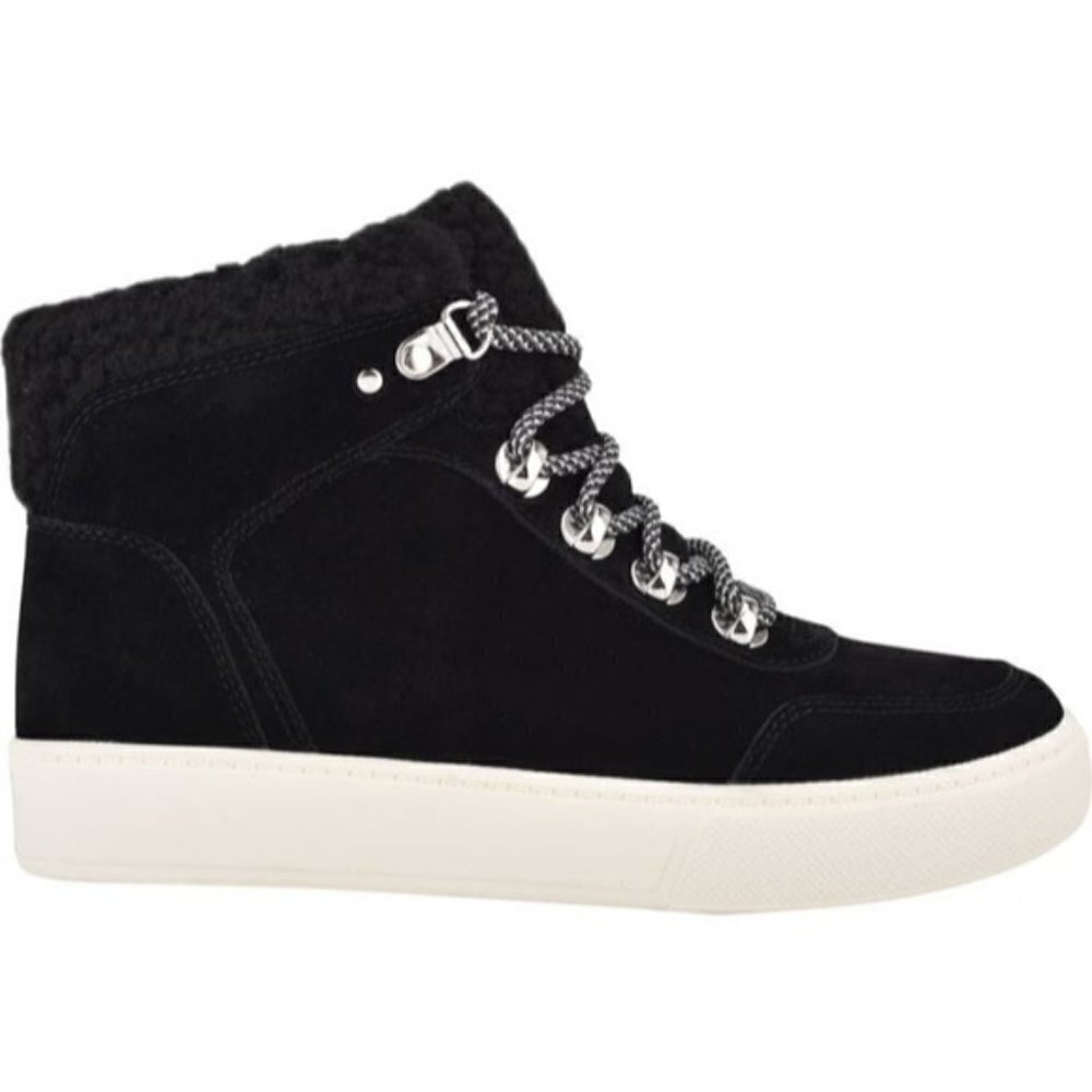 Marc Fisher Summa Genuine Shearling High Top Sneaker Suede